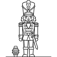 Nutcracker Soldier with Digital Watch