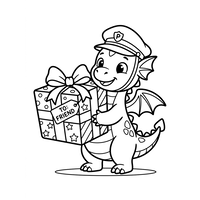 Postal Dragon Delivering a Gift