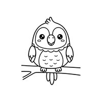 Schattig Uiltje op een Tak