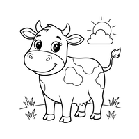 Cheerful Dairy Cow Meadow