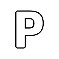 Luftblasenbuchstabe P