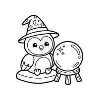 Wizard Owl and Crystal Ball
