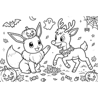 Halloweenfest med skovens venner