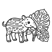Lindo Bebé Tapir en la Selva