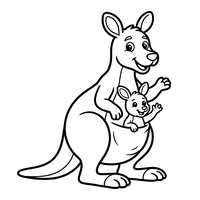 Kangoeroemama en Baby Joey
