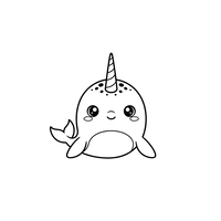 Narwhal Kawaii Lucu