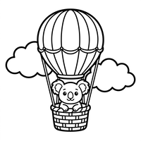 Koala in een luchtballon