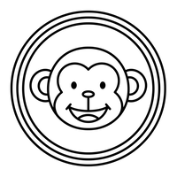 Fröhliches Affengesicht Symbol