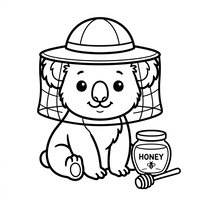 Entdecker-Koala mit Honigglas
