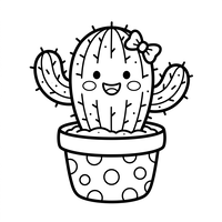 Cute Cactus in a Polka Dot Pot