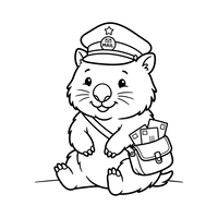 Cute Capybara Mail Carrier
