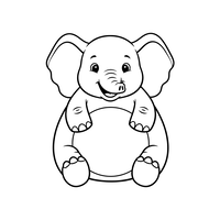 Glücklicher Babyelefant