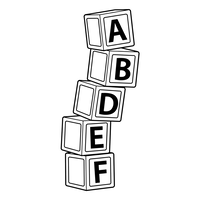 Vaklende Alfabetklodsstabel