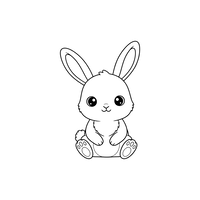 Adorable Conejito Sentado