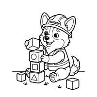 Puppy Builder with Toy Blocks