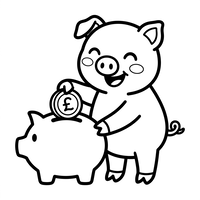 Happy Pig Saving Money