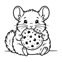 Mignon Hamster avec un Cookie Géant