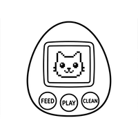 Animal de Companie Digital Retro cu Pisică Pixelată