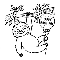 Bradipo di Festa di Compleanno