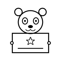 Cute Panda with Star Sign