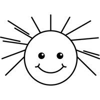 Fröhlich Lächelnde Sonne