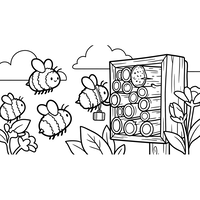 Busy Bees and Their Insect Hotel