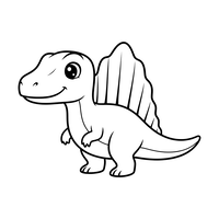 Dinozaur Spinosaurus Drăguț și Zâmbitor