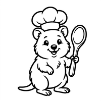 Criceto Chef con Cucchiaio da Cucina