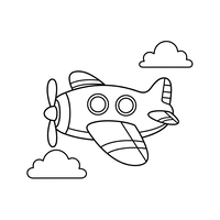 Lindo Avión Volando en las Nubes