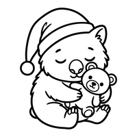 Dolce Orsetto con Cappello di Babbo Natale e Peluche