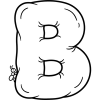 Praller Buchstabe B mit einer Ameise