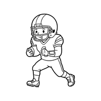 Giocatore di Football Americano che Corre con la Palla