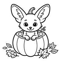 Rubah Fennec Lucu di Dalam Labu