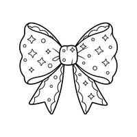 Charming Bow with Stars and Dots