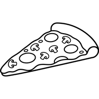 Pizzastykke med Champignoner