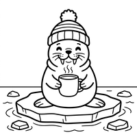 Cozy Winter Walrus