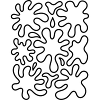 Salpicaduras y gotas líquidas juguetones