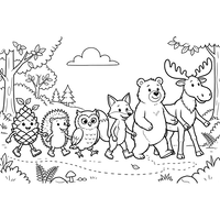 Forest Friends on an Adventure