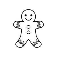 Glad Pepparkaksgubbe Kontur