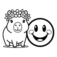 Glad Kapybara og Smiley