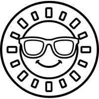 Sole Felice con Occhiali da Sole