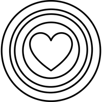 Cuore con Cerchi Concentrici