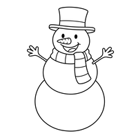 Bonhomme de Neige Joyeux Qui Salue