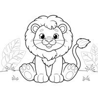 Lachende Babyleeuw in de Jungle