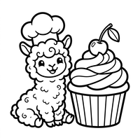 Kokkelama og kæmpe cupcake