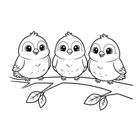 Adorables Pajaritos en una Rama
