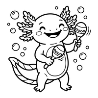 Axolotl Muzical cu Maracas