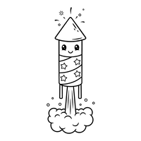 Lancement de Fusée Étoilée Mignonne