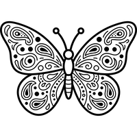 Farfalla con Motivo Decorativo