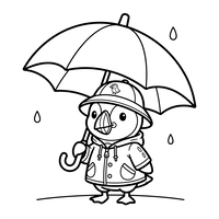Passarinho Fofo na Chuva